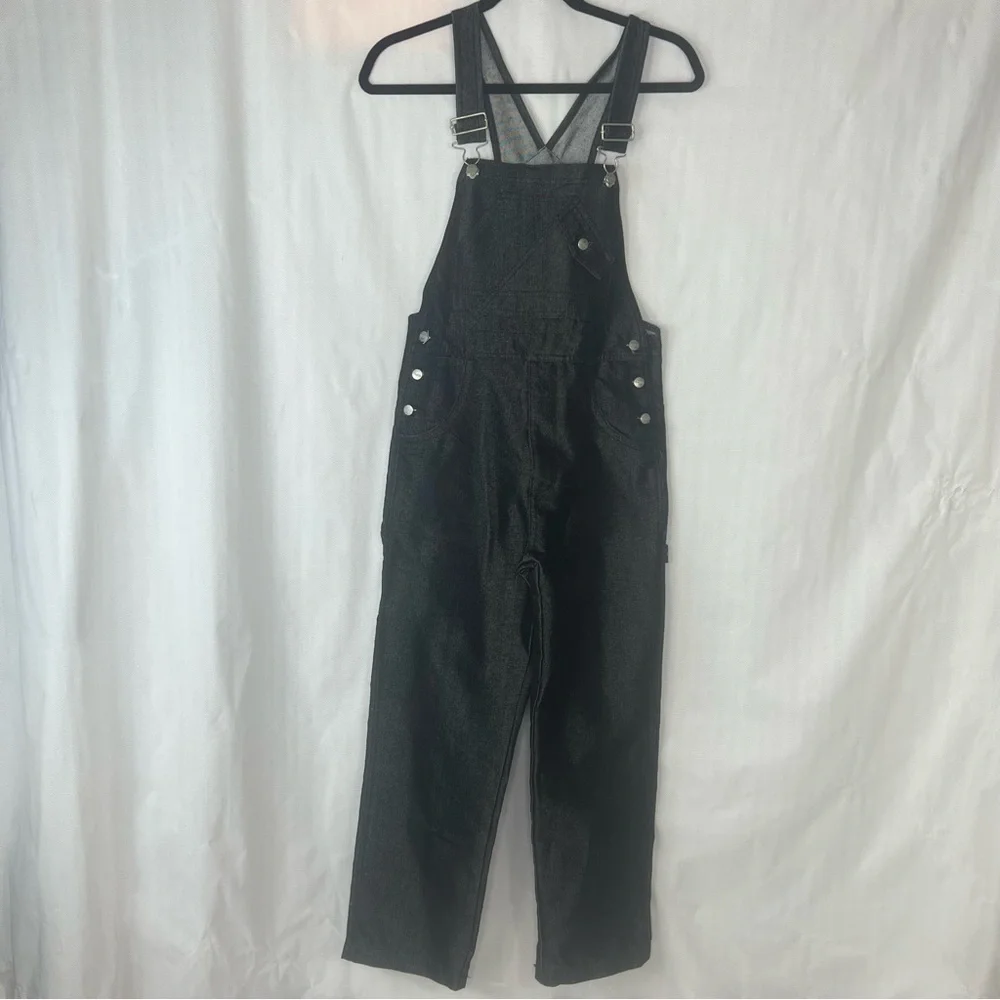 Sean John Overalls Black Jeans Patch Back & Hand Pockets Utility Loop M/12/14
